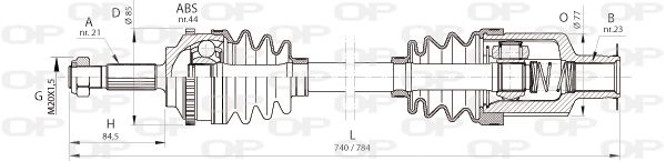 OPEN PARTS kardaninis velenas DRS6371.00